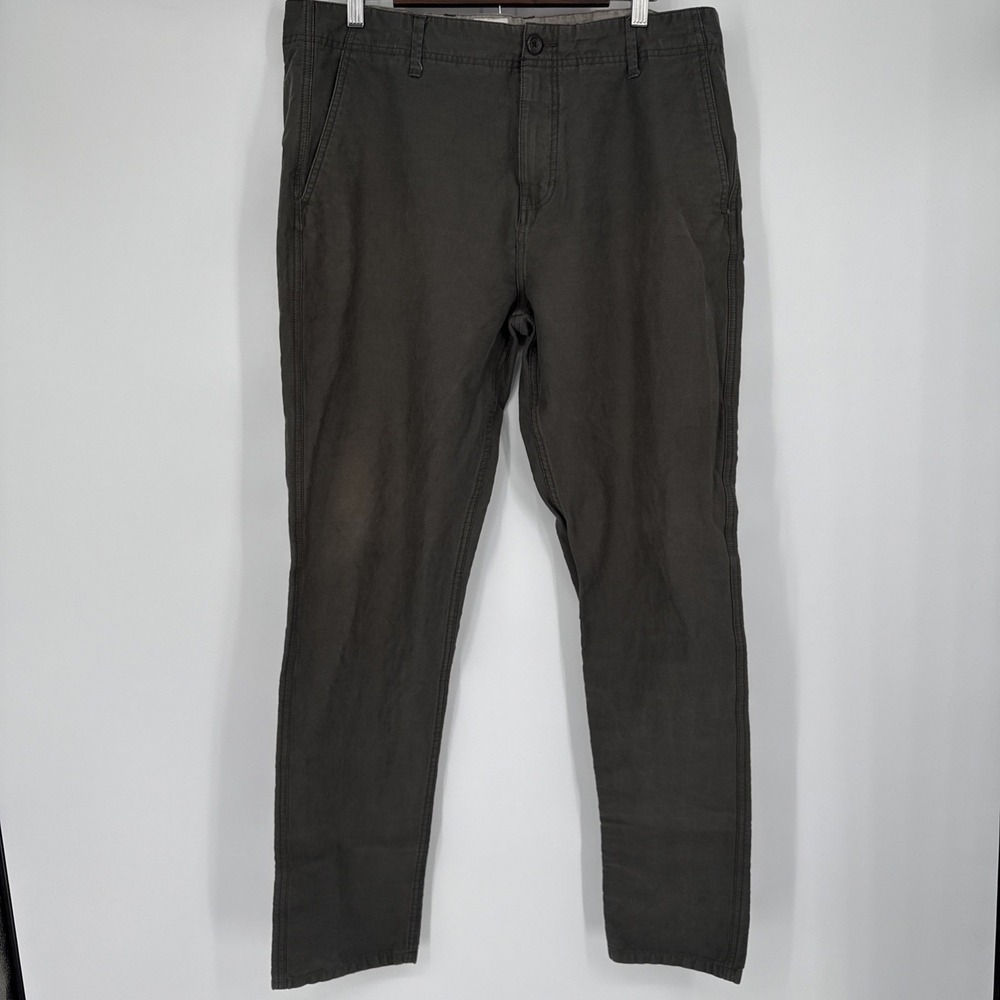 Flint And Tinder Pants Mens 36 Army Green Chino Straight Business Preppy Golf